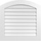 Ekena Millwork Arch Top Surface Mount PVC Gable Vent: Functional, w/ 3-1/2"W x 1"P Standard Frame, 32"W x 32"H GVPAR32X3201SF - alternate 1